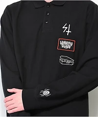 Lurking Class by Sketchy Tank DIY Black Long Sleeve Polo Shirt