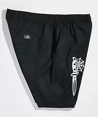 Lurking Class by Sketchy Tank Dagger Black Elastic Waist Shorts