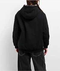 Lurking Class by Sketchy Tank Death Leopard Black & Pink Faux Fur Reversible Work Jacket