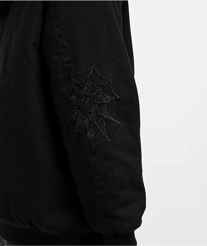 Lurking Class by Sketchy Tank Death Leopard Black & Pink Faux Fur Reversible Work Jacket