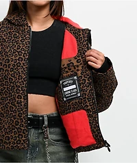 Lurking Class by Sketchy Tank Death Leopard Brown Hooded Canvas Jacket