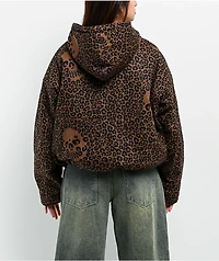 Lurking Class by Sketchy Tank Death Leopard Brown Hooded Canvas Jacket