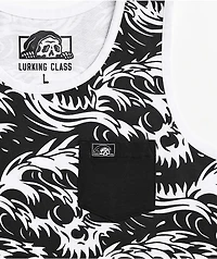Lurking Class by Sketchy Tank Death Wave Black & White Top