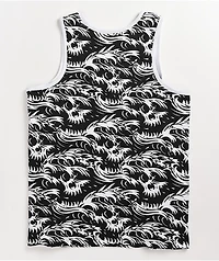 Lurking Class by Sketchy Tank Death Wave Black & White Top