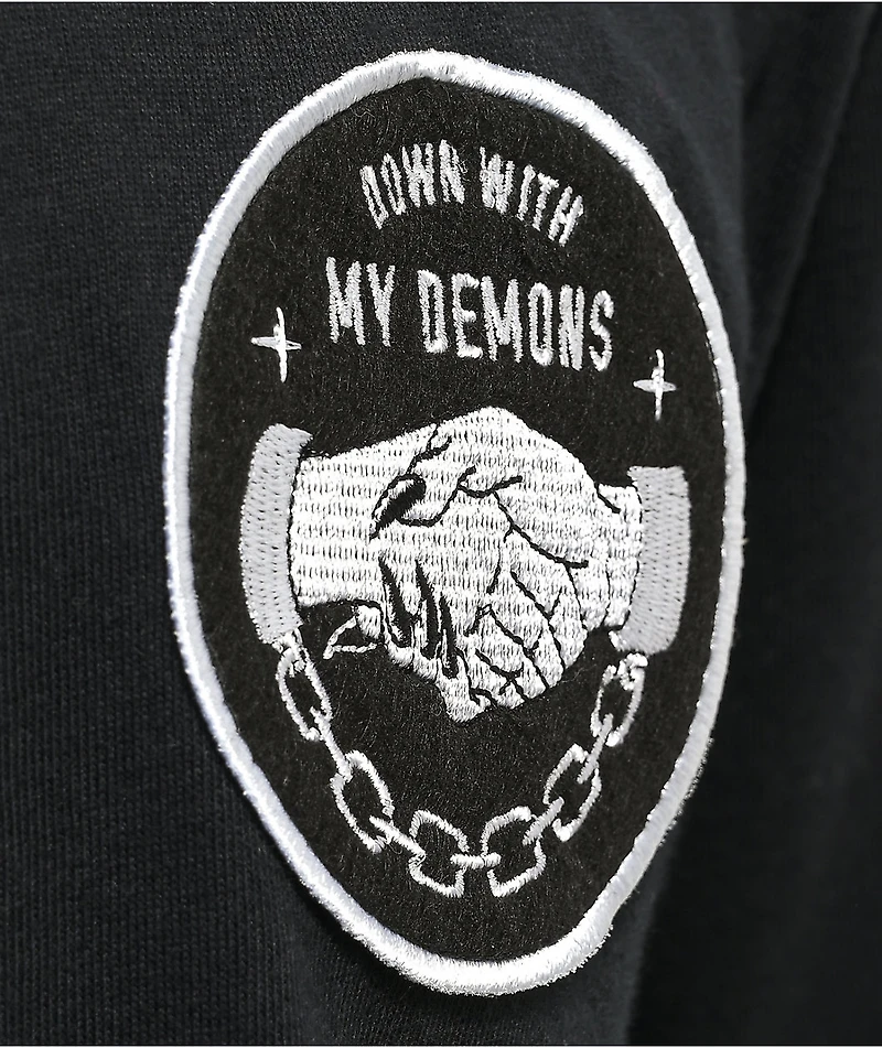 Lurking Class by Sketchy Tank Demons Black Baseball Jersey