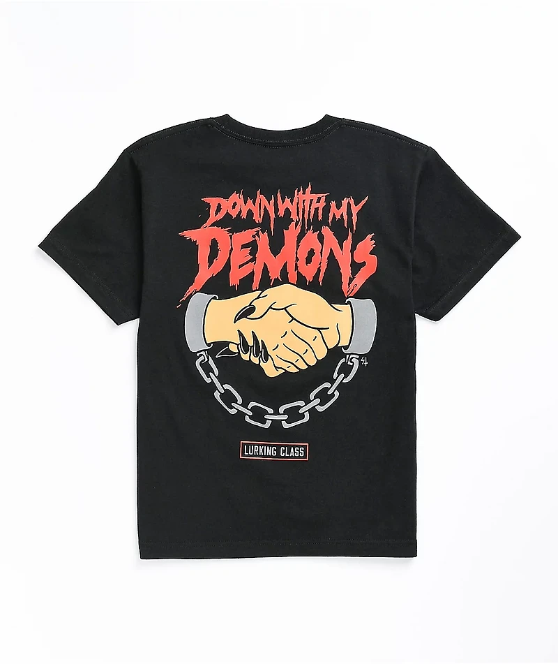 Lurking Class by Sketchy Tank Demons Black T-Shirt