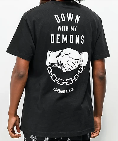 Lurking Class by Sketchy Tank Demons Icon Black & White T-Shirt