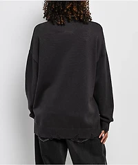 Lurking Class by Sketchy Tank Distressed Charcoal Wash Sweater
