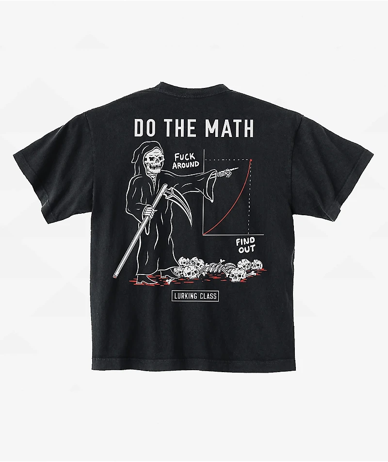 Lurking Class by Sketchy Tank Do The Math Black T-Shirt