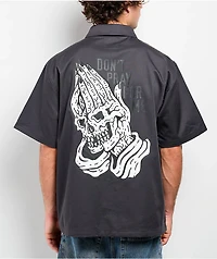 Lurking Class by Sketchy Tank Don't Pray For Me Black Quarter Zip Work Shirt