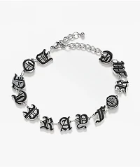 Lurking Class by Sketchy Tank Don't Pray For Me Black and Silver Charm Bracelet