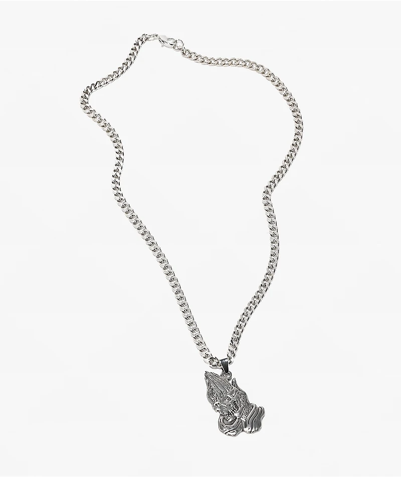 Lurking Class by Sketchy Tank Don't Pray For Me Silver Pendant Necklace