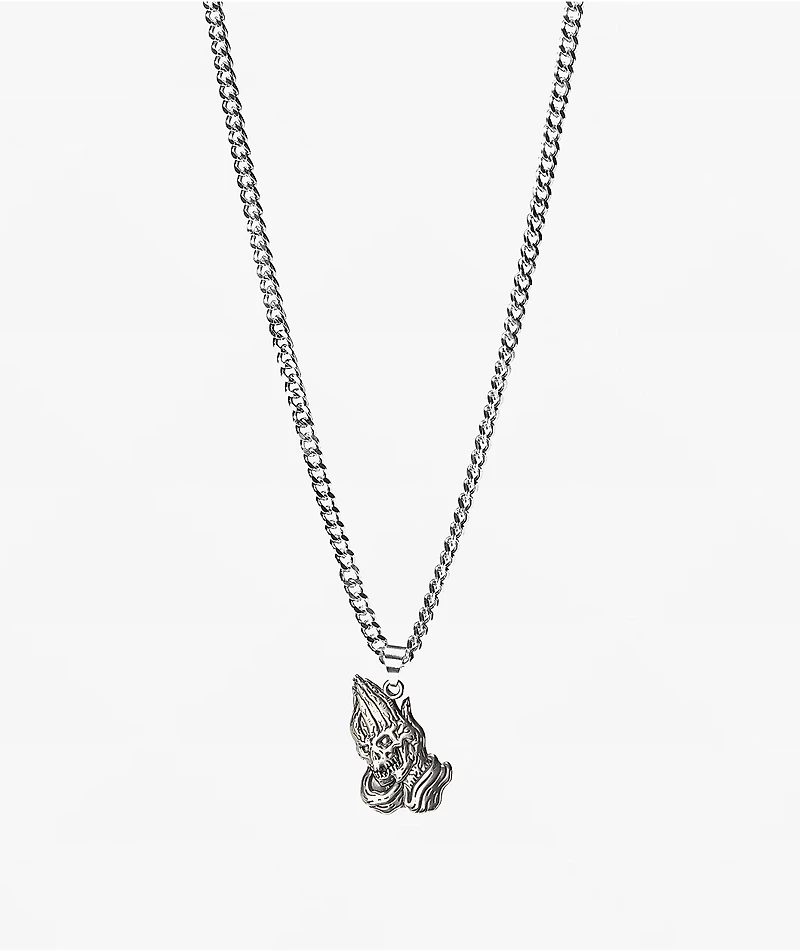Lurking Class by Sketchy Tank Don't Pray For Me Silver Pendant Necklace