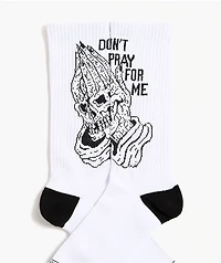 Lurking Class by Sketchy Tank Don't Pray For Me White Crew Socks