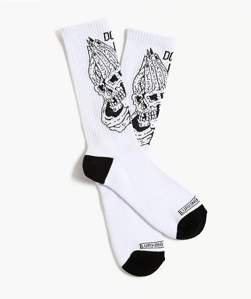 Lurking Class by Sketchy Tank Don't Pray For Me White Crew Socks