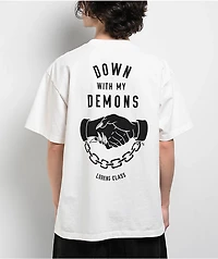 Lurking Class by Sketchy Tank Down With My Demons White T-Shirt