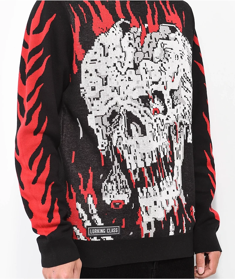 Lurking Class by Sketchy Tank Face Melter Black Sweater