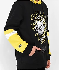 Lurking Class by Sketchy Tank Fire Black & Yellow Hoodie