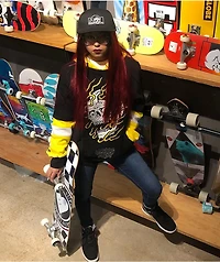 Lurking Class by Sketchy Tank Fire Black & Yellow Hoodie