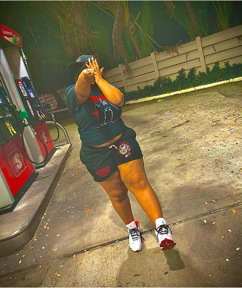 Lurking Class by Sketchy Tank Flame Black Sweat Shorts
