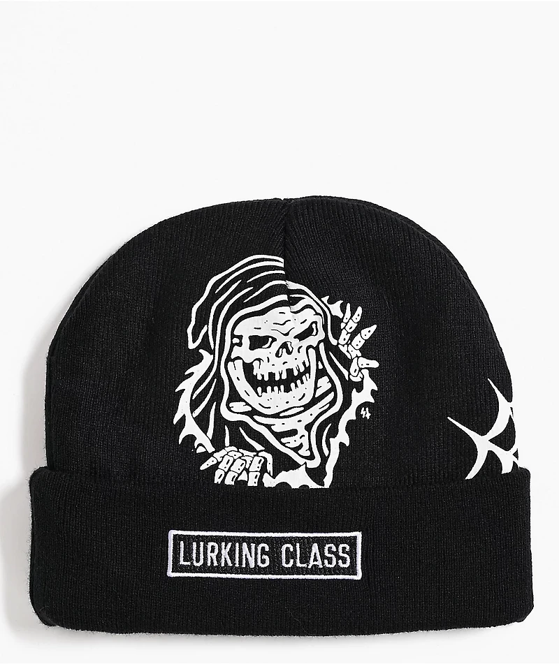Lurking Class by Sketchy Tank Flash Fold Black Beanie