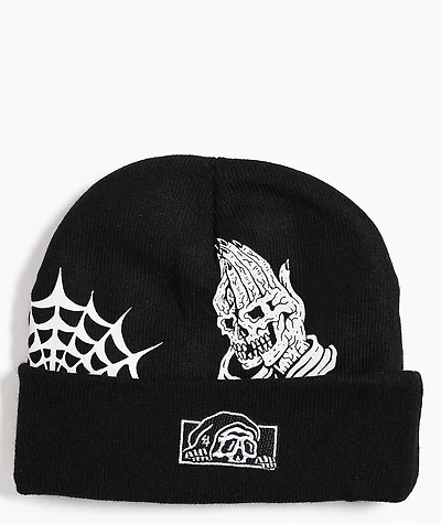 Lurking Class by Sketchy Tank Flash Fold Black Beanie