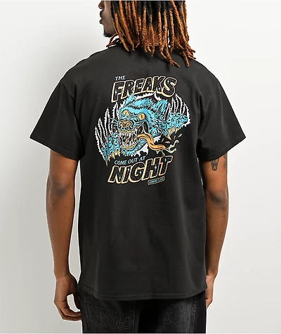 Lurking Class by Sketchy Tank Freaks Black Glow The Dark T-Shirt