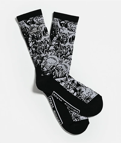 Lurking Class by Sketchy Tank Fun Guy Black Crew Socks