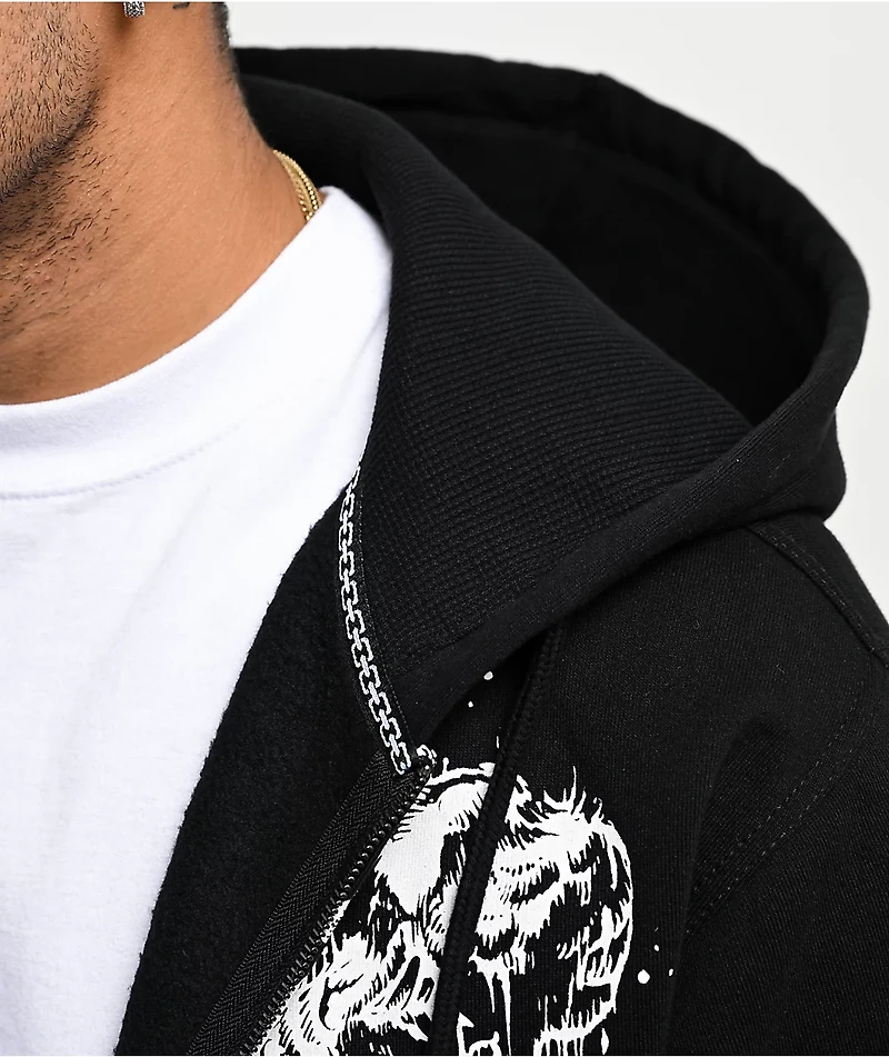 Lurking Class by Sketchy Tank Funguy Black Zip Hoodie