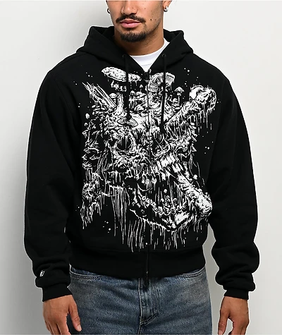 Lurking Class by Sketchy Tank Funguy Black Zip Hoodie