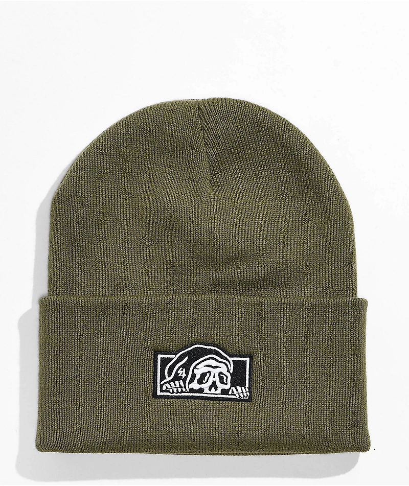 Lurking Class by Sketchy Tank Gas Station Olive Beanie