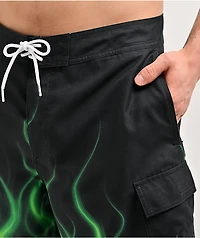 Lurking Class by Sketchy Tank Ghost Rhider Black Cargo Board Shorts