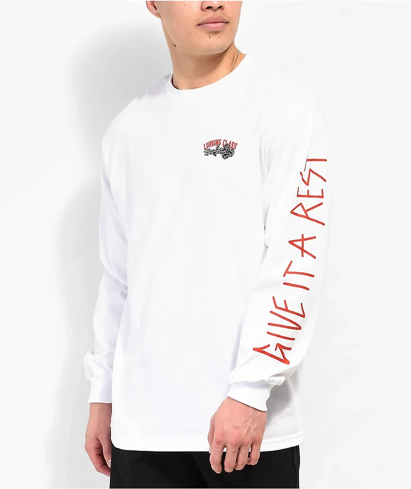 Lurking Class by Sketchy Tank Give It A Rest White Long Sleeve T-Shirt