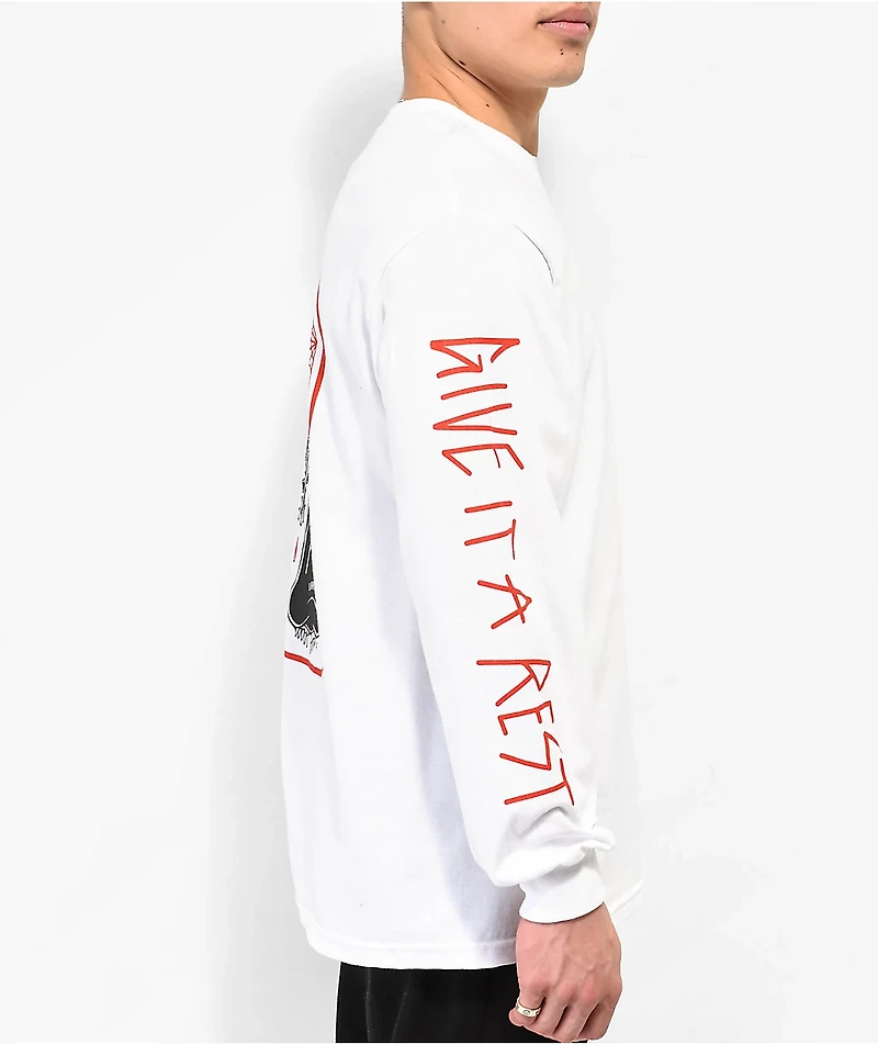Lurking Class by Sketchy Tank Give It A Rest White Long Sleeve T-Shirt