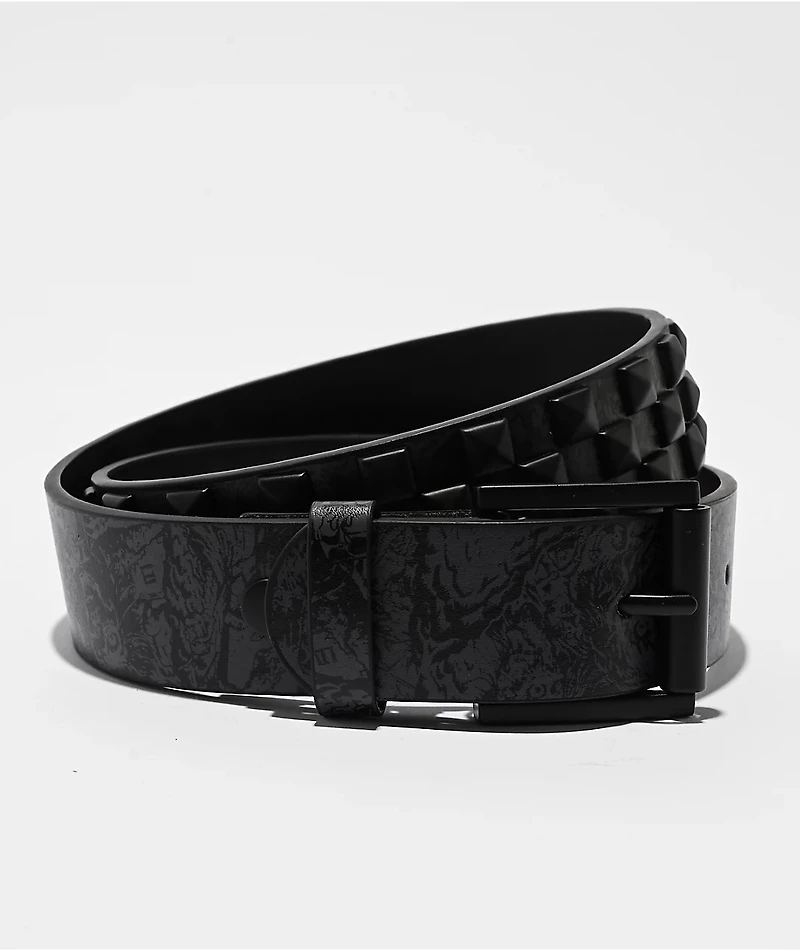 Lurking Class by Sketchy Tank Global Infestation Black & Grey Studded Belt