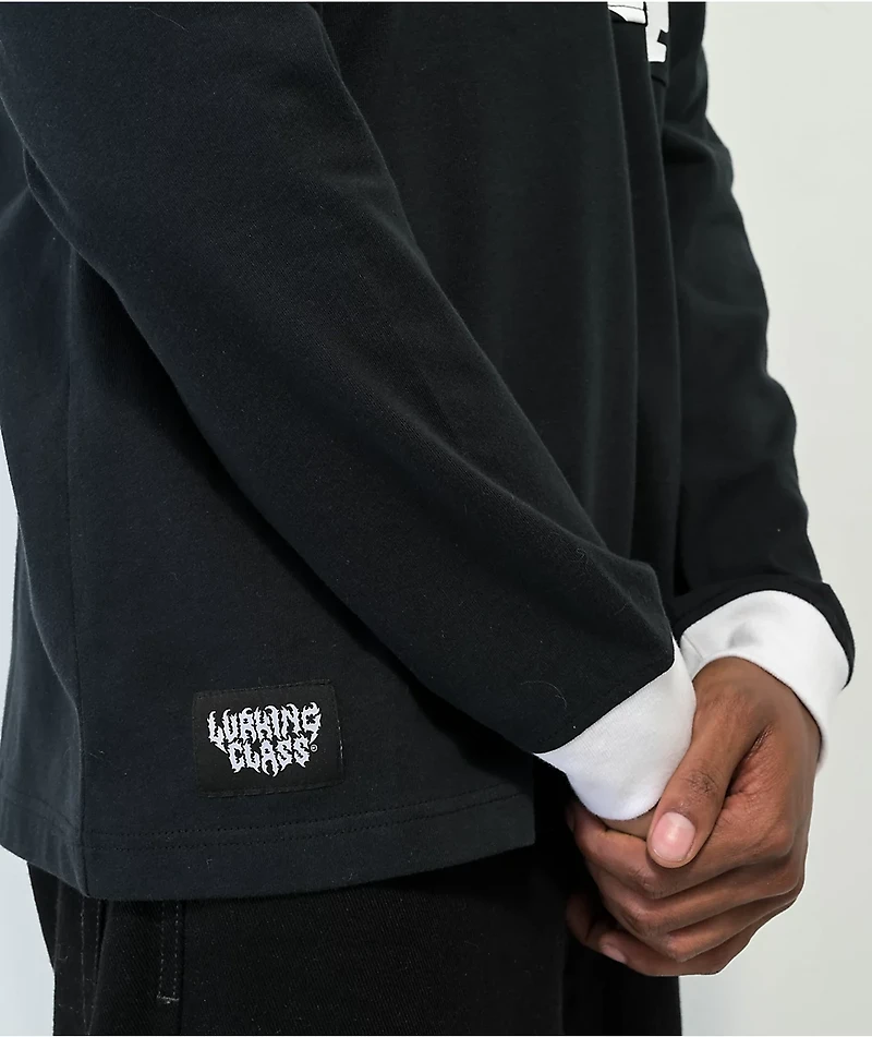 Lurking Class by Sketchy Tank Graves Black Rugby Shirt