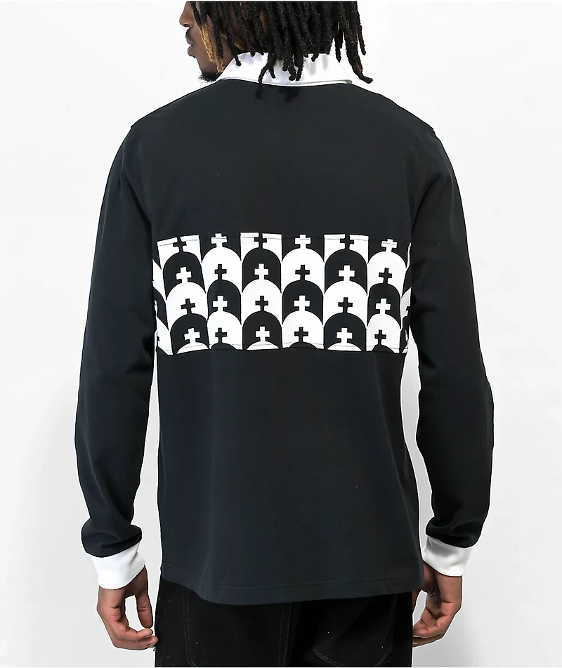 Lurking Class by Sketchy Tank Graves Black Rugby Shirt