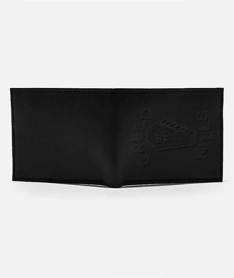 Lurking Class by Sketchy Tank Greed Kills Black Bifold Wallet