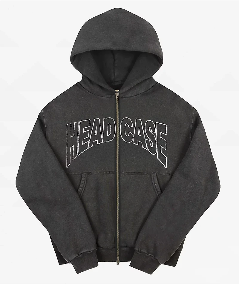 Lurking Class by Sketchy Tank Head Case Black Wash Zip Hoodie