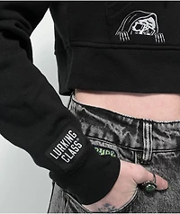 Lurking Class by Sketchy Tank Hesh Black Crop Zip Hoodie