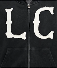 Lurking Class by Sketchy Tank Home Team Black Crop Zip Hoodie