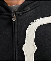Lurking Class by Sketchy Tank Home Team Black Crop Zip Hoodie