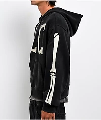 Lurking Class by Sketchy Tank Home Team Black Crop Zip Hoodie