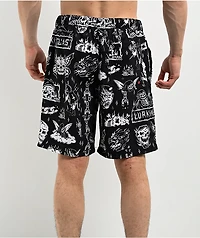 Lurking Class by Sketchy Tank Hotbox Flash Black Board Shorts