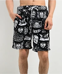 Lurking Class by Sketchy Tank Hotbox Flash Black Board Shorts