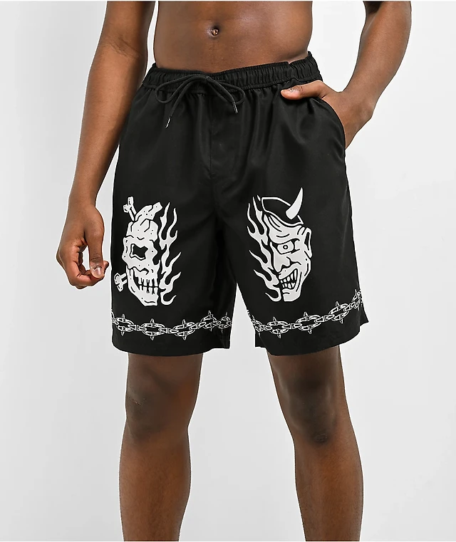 Lurking Class by Sketchy Tank Hotbox Flash Black Board Shorts