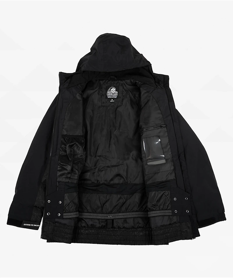 Lurking Class by Sketchy Tank Jacquard Skulls 10K Black Snowboard Jacket