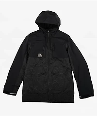 Lurking Class by Sketchy Tank Jacquard Skulls 10K Black Snowboard Jacket