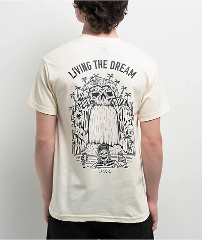 Lurking Class by Sketchy Tank Living The Dream Cream T-Shirt