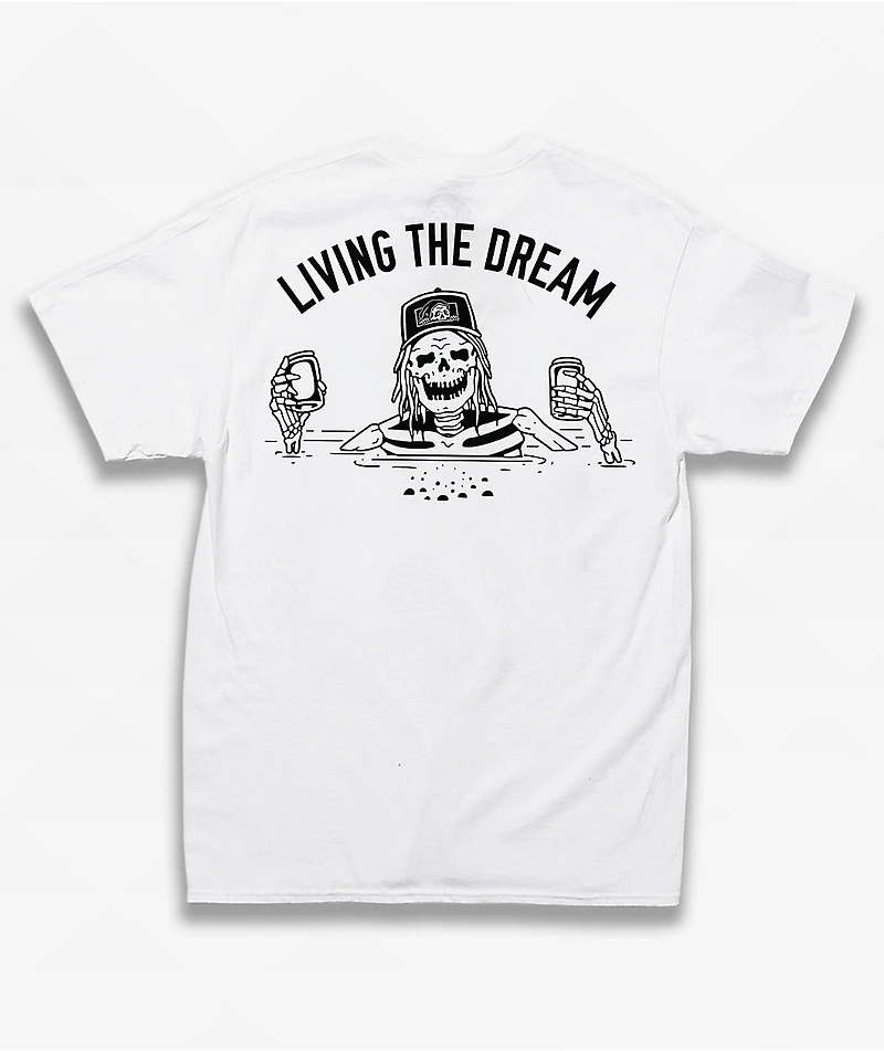 Lurking Class by Sketchy Tank Living The Dream White T-Shirt